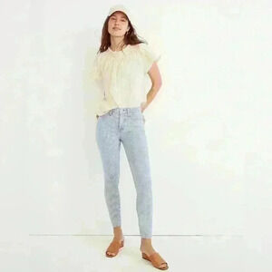 Madewell Women’s 10" High-Rise Skinny Crop Jeans in Piper Stripe Size 25